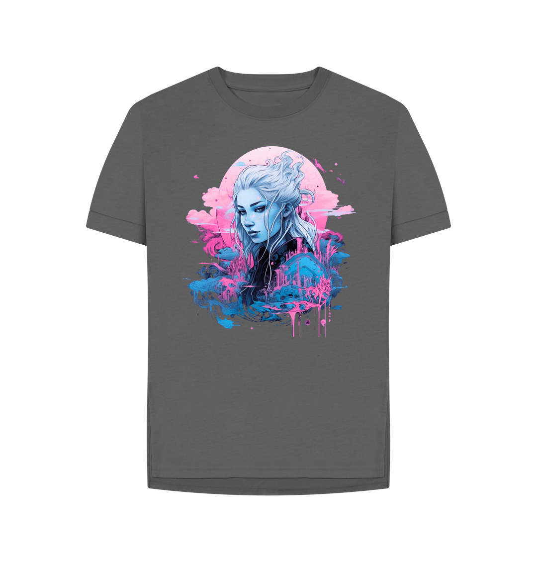 Slate Grey Yuki-onna Japanese design premium quality T shirt