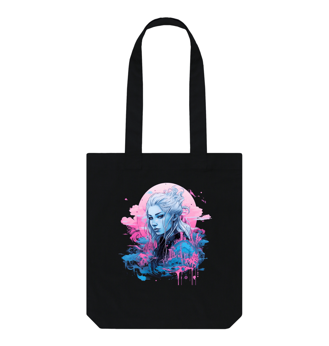 Black Yuki-onna Japanese design Tote Bag