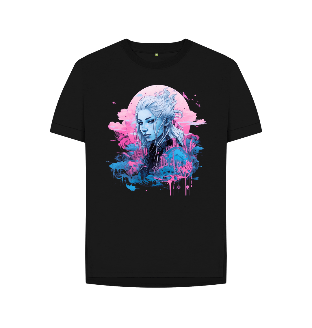 Black Yuki-onna Japanese design premium quality T shirt